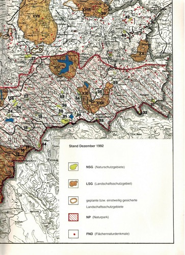 Schutzgebietskarte Verwaltungsbereich StUFA Plauen 1992 1:200000 - Bild 3 von 3