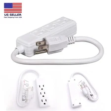 3 Outlets Power Bar 3 Prong Plug Power Bar Indoor 12 inch ( 1 Pack )