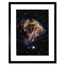 Hubble Weltraumteleskop Blätter mit Trümmern Sternexplosion gerahmtes Wandbild 12 x 16
