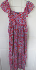 Zara Midi Dress Wedding Guest Summer Frill Sleeve Small Romantic Ditsy Ruffle