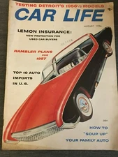 Car Life August 1956 Rambler Phaeton Fury Packard Hornet AMC