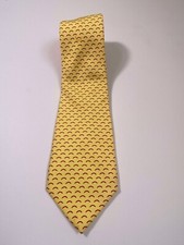 Vineyard Vines Custom Collection Yellow Silk Tie Red Wave Pattern - Made in USA