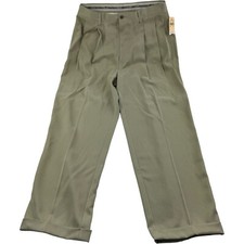 NWT Tommy Bahama Relax Khaki Silk Tencel Pleated Relaxed Pants Mens Size 34X29
