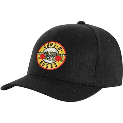 Guns N Roses Bullet Logo Black Baseball Cap Guns N Roses Flexfit Cap