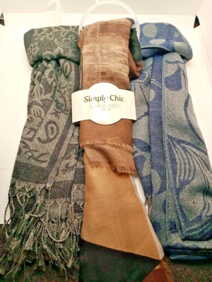 3X Simply Chic- Womens Scarf- One Size, Assorted Colors/Patterns