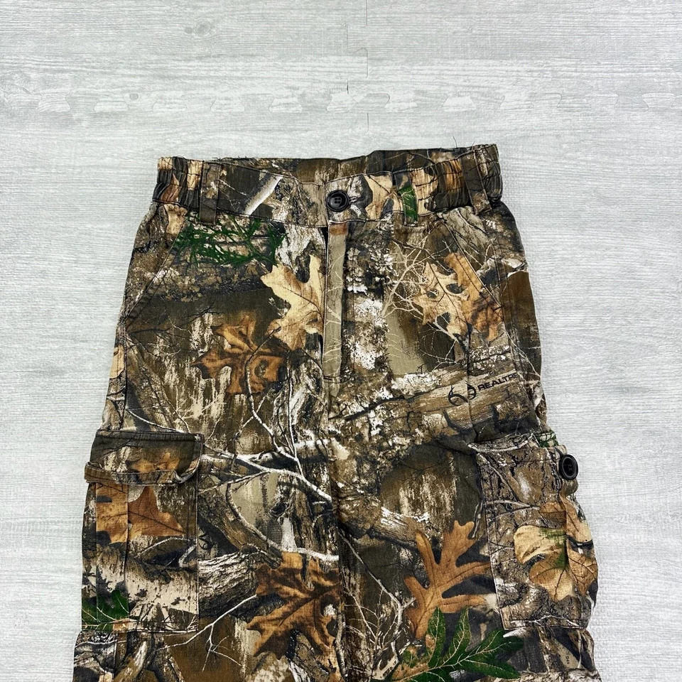 Habitat Camo Cargo Pants Youth Large Realtree Camouflage Hunting Canvas - Image 2 of 4