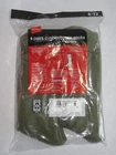 Pack de 4 chaussettes Supreme x Hanes Crew vert olive taille 6 12 NEUVES ! S/S 2022