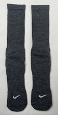 NIKE WOOL BLEND CREW SOCKS LARGE MENS 8-12 WMNS 10-13 GRAY/WHITE 1 PAIR