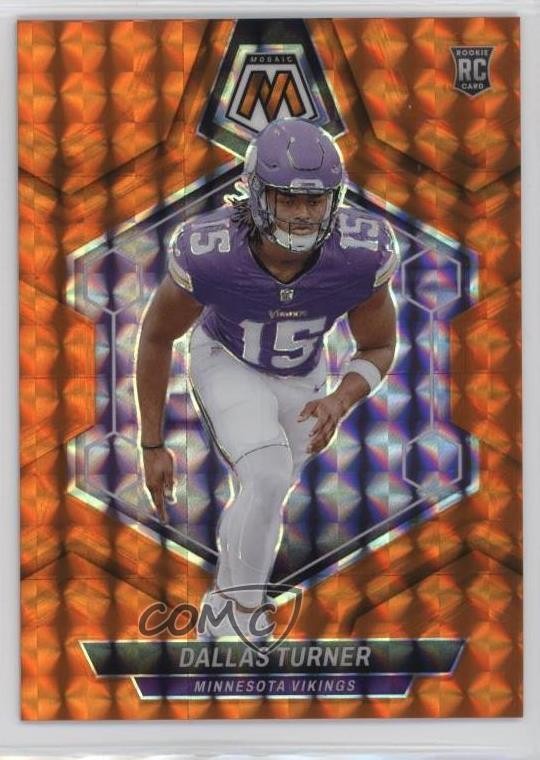 2024 Panini Mosaic Rookies Orange Prizm 86/199 Dallas Turner #317 Rookie RC 14md