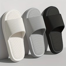 Plus Size 48-49 Men Slippers Summer Solid Color Flat Sole Home Slippers