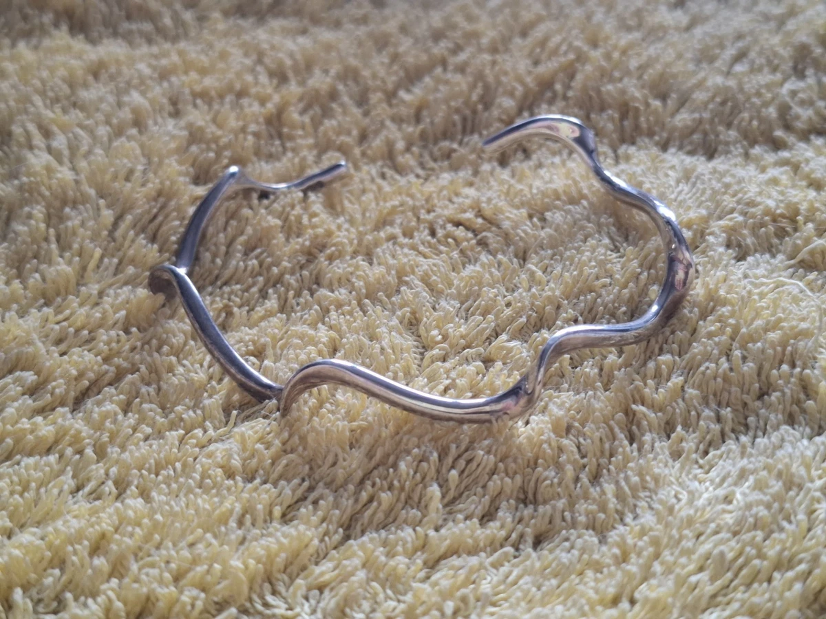 sterling silver wave bangle products for sale | eBay UK