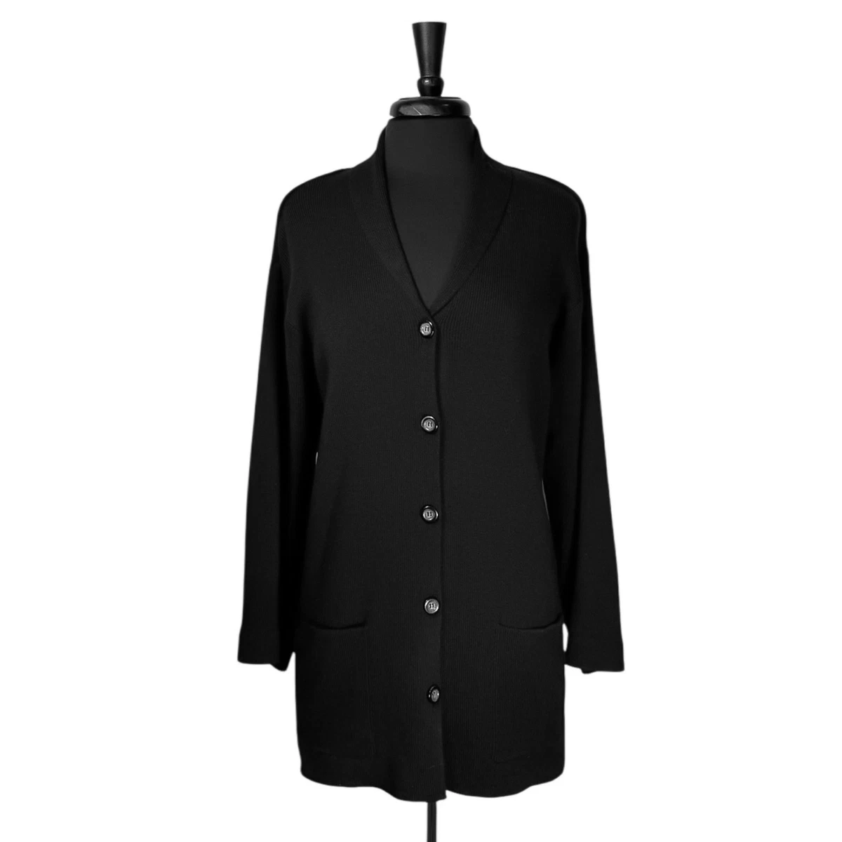 Cardigan Vintage Hino & Malee Femme - Manches Longues - Gris Foncé - Taille Indéterminée - Occasion Très Bon état