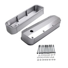 1 Set Shlpdfm Valve Covers Satin Finish Fabricated Aluminum Tall Valve Covers...