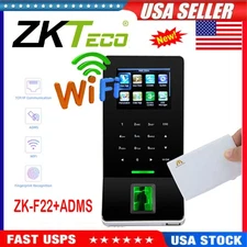 ZKteco F22 WiFi ADMS Fingerprint System Access Control Time Attendance System IP