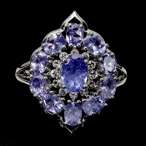 925 Sterling Silver Ring Oval Tanzanite 7x5mm Topaz c Gemstone Size 7 ...