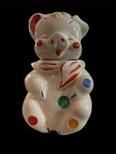 RARE Vintage American Bisque Smiley Polka Dot...