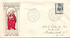 GOLDPATH: Netherlands cover 1954 to USA first day special cancel CV916_P10