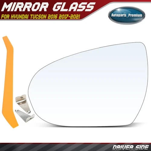 Left Driver Side Mirror Glass w/ Heated for Hyundai Tucson 2016-2021 87611D3000