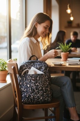 Rucksack Leopard Damen Chic Trend Casual Animal Print