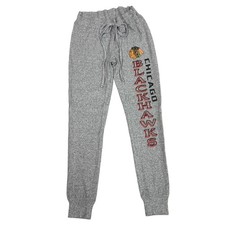 NHL Chicago Blackhawks Women's Joggers Sleep Pants Grey, Small