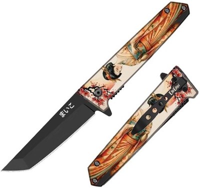 ElitEdge Linerlock Assisted Folding Knife 3.75  420C Steel Blade ABS Handle