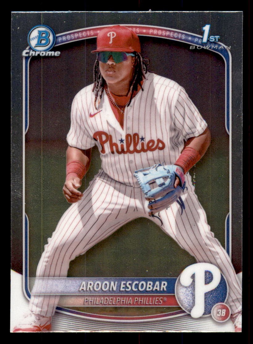 Aroon Escobar 2025 Bowman Chrome Prospects #BCP-65 Philadelphia Phillies