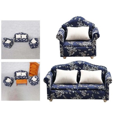 1:12 Puppenhaus Miniatursofa Miniaturszenenmodell für Heimtextilien