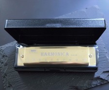 Beginner Gold Harmonica Key of C 10-Hole Diatonic Blues Harp