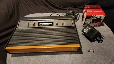 ATARI 2600 CX-2600A CONSOLE w/New Power Supply & RF Adapter TESTED