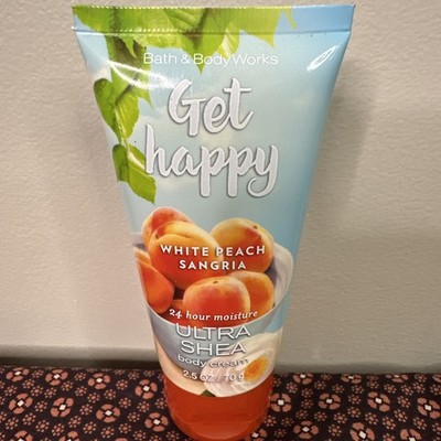 Bath & Body Works GET HAPPY WHITE PEACH SANGRIA Ultra Shea Body Cream 2.5 fl.oz.