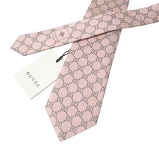 New Item Gucci Argos 8.0 Tie Gg Dot Check All Over Pattern Silk Jacquard 