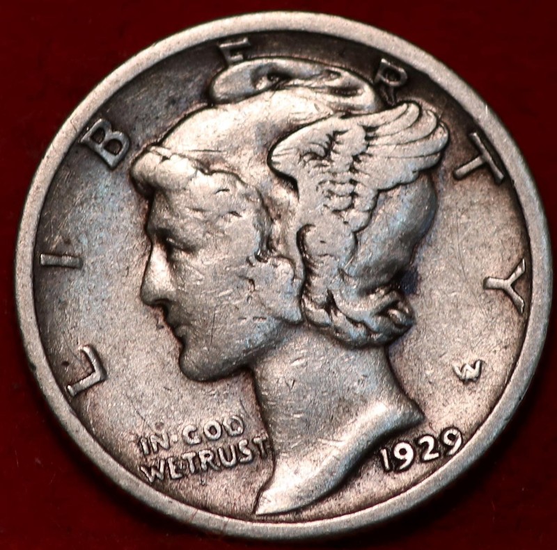 1929-S San Francisco Mint Silver Mercury Dime