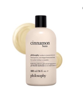 Philosophy Cinnamon Buns Shampoo, Shower Gel & Bubble Bath 16 Oz Full Size NEW