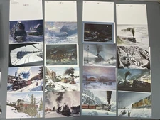 Leanin Tree Christmas Holiday Cards 32 Assortment Trains Scenic No Envelopes