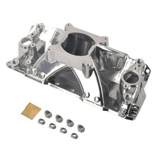 For 1957-95 Small Block Chevy SBC 350 400 Polished Single Plane Intake Manifold