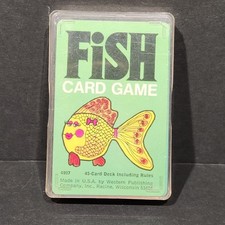 Vintage Whitman Fish Card Game With Case Go Fish Deck Complete 1975 Groovy