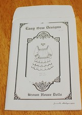 Brown House Dolls PATTERN BHD21 GIRLS VINTAGE DRESS FOR 20" 21" DOLLS -Uncut