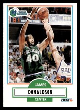 1990 Fleer James Donaldson #41 Dallas Mavericks