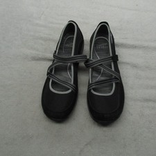 Dansko Women 10 Hazel Flat Shoes Black Suede Strappy Comfort Casual Slip On 41EU
