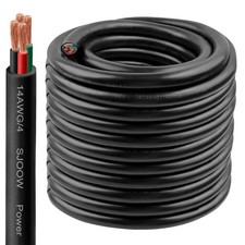 14/4 SJOOW Wire 100FT, 14 AWG 300V SJOOW Bulk Cable, 14 Gauge 4 Conductor
