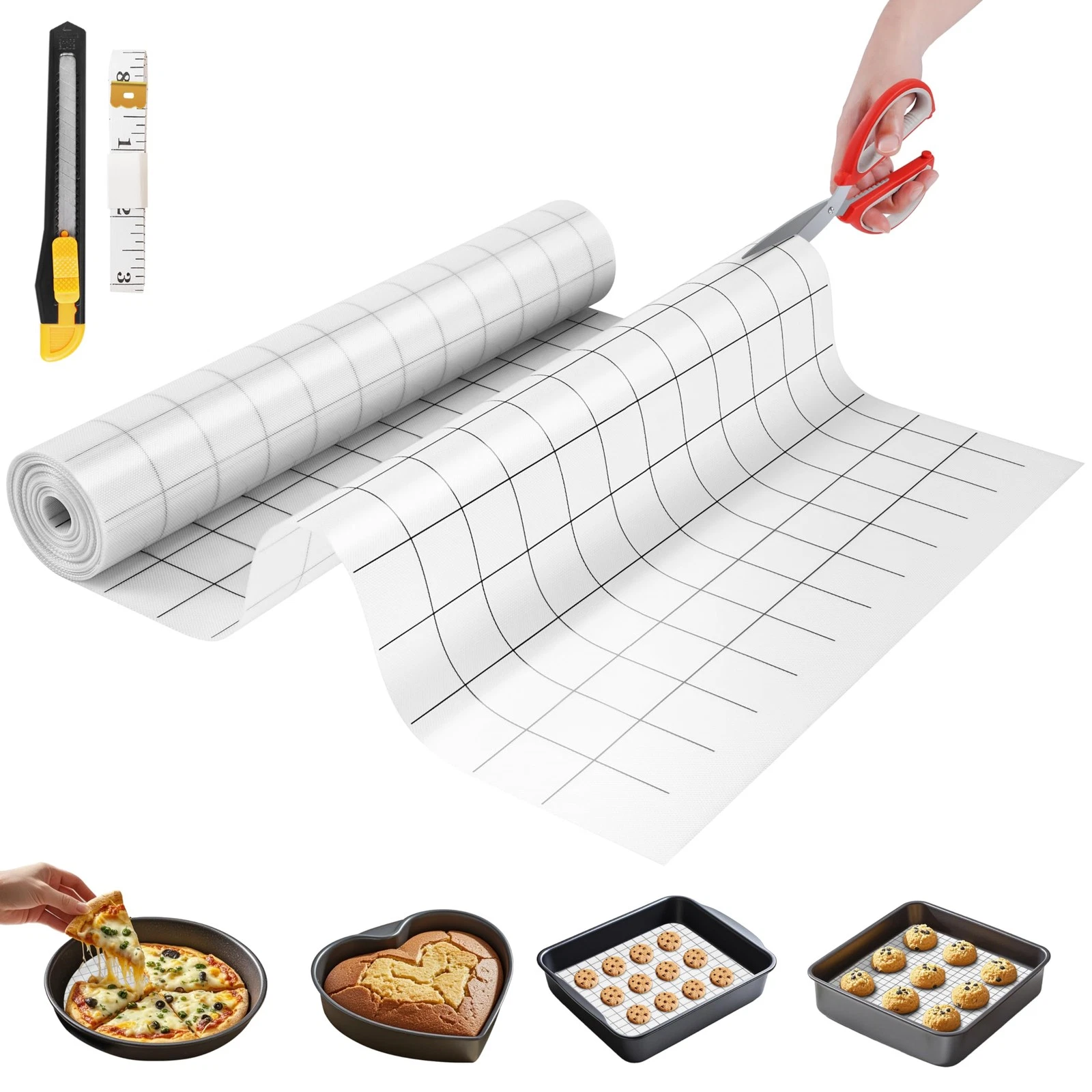 Silicone Baking Mat, 12 IN x 6 FT Free Cutting Baking Sheet,Non-Stick Reusabl...
Opens in a new wind