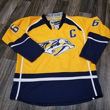 Vintage Shea Weber Captain # 6 Nashville Predators NHL Jersey Size 50 Reebok