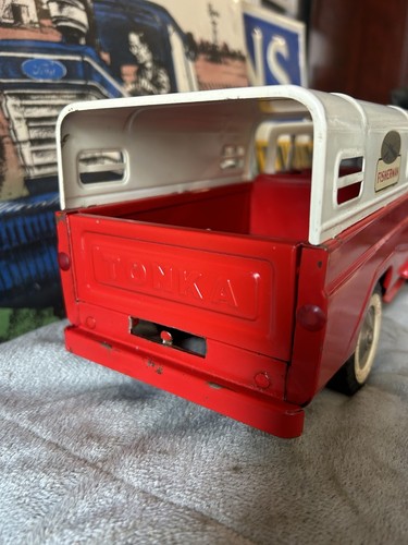 VINTAGE TONKA FISHERMAN PICKUP ROSSO ACCIAIO PRESSATO - Foto 8 di 11