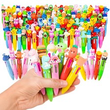 100 PCS Multicolor Pen in One Fun 4-in-1 Cute Pens Bulk Kawaii Cool Ballpoint