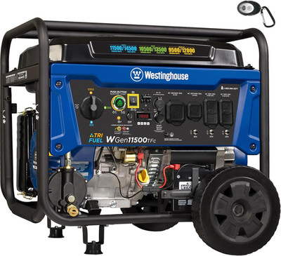 14500W Tri-Fuel Portable Generator with Remote Start & Transfer Switch Ready