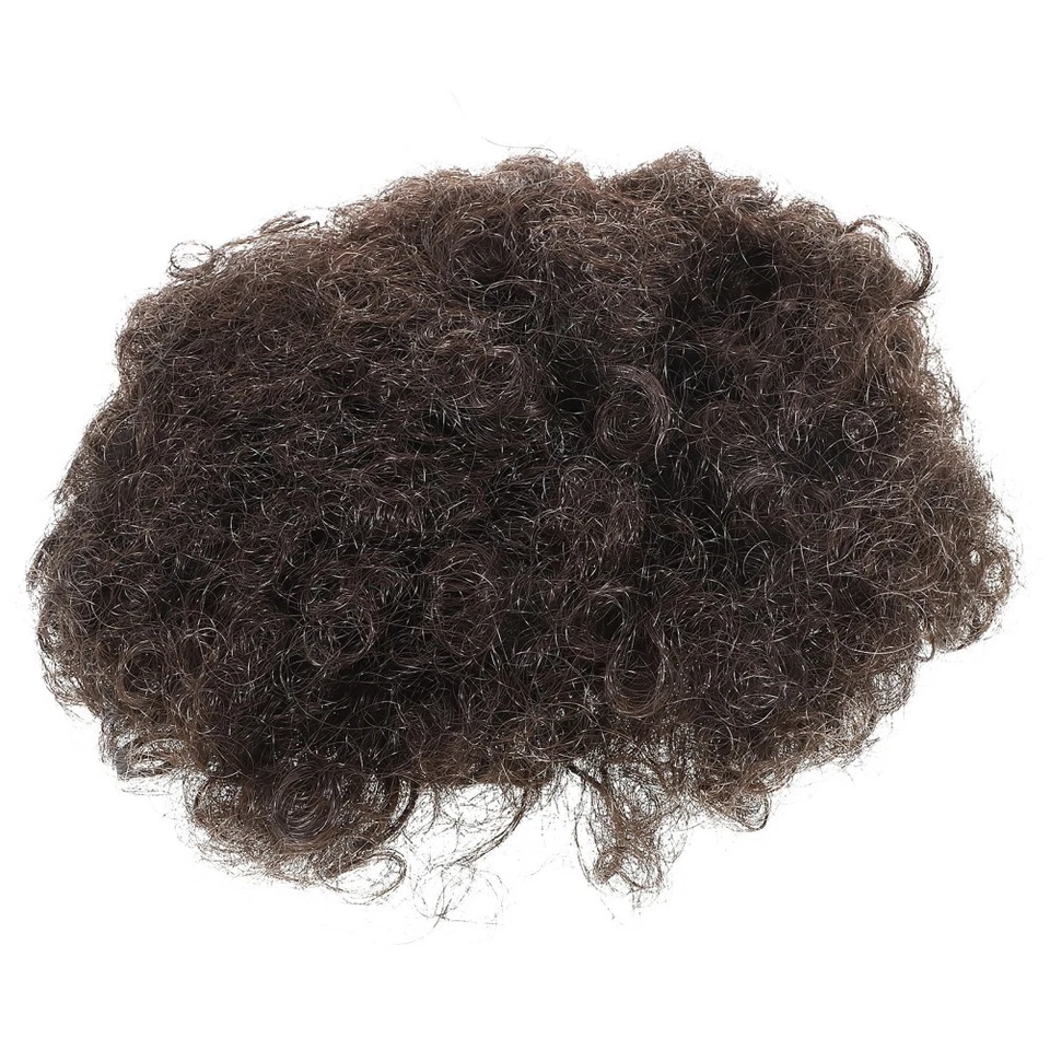Queue De Cheval À Cordon Chignon Postiche Cheveux Afro Toupet Pour Hommes En - Photo 3/4