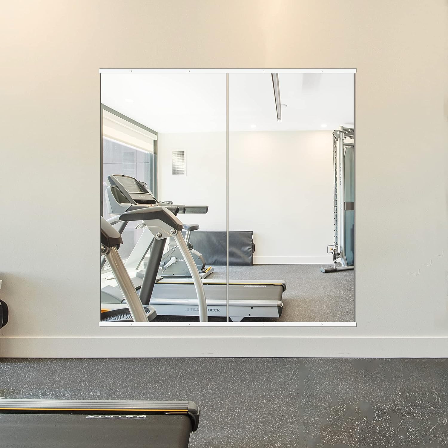 Home Gym Mirror - Large Full Body Mirror for Yoga & Fitness - 48''x24'' - 2PCS -