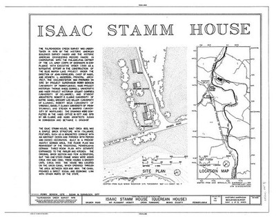 HABS PA,6-MTPLES.V,1- (sheet 1 of 5) - Isaac Stamm House, Gruber Road (Penn