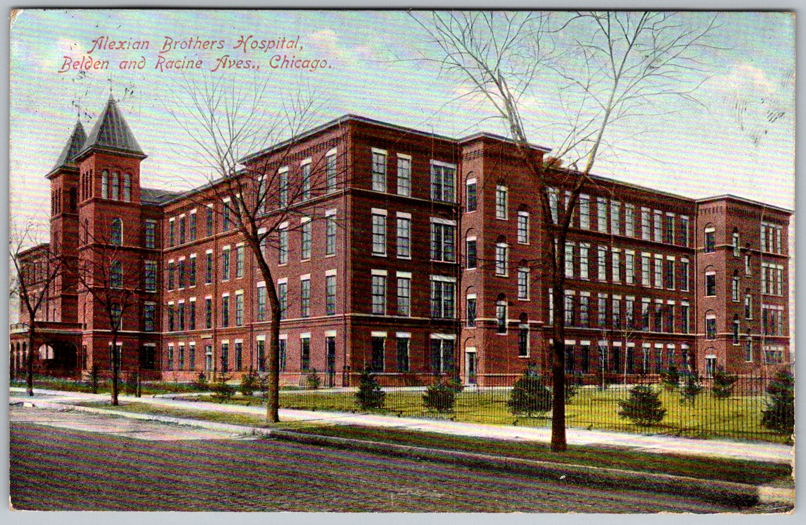 Antique Postcard Mexican Brothers Hospital Chicago, IL 1910s