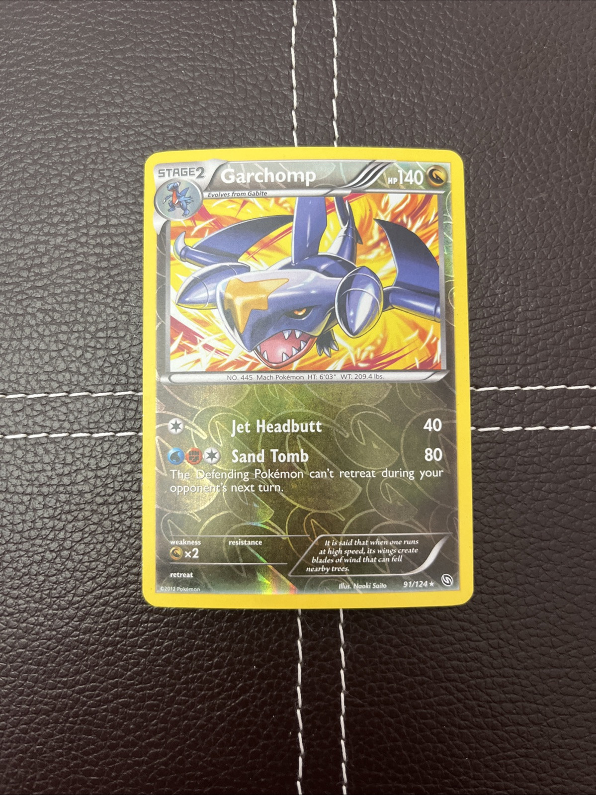 Pokemon TCG - Garchomp - 91/124 - Dragons Exalted - LP Reverse Holo Rare (2012)